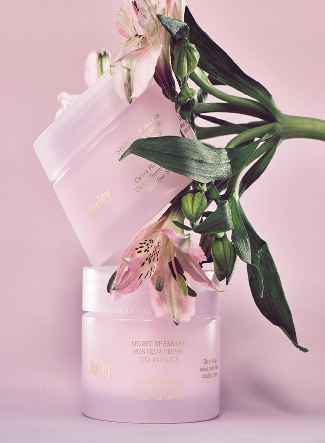 Huxley Secret of Sahara Skin Glow Cream Vita Radiance, 3% Niacinamide Face Moisturizer, Korean Skin Care Gel Cream for Dewy Glow, Glass Skin Finish | 50ml /1.69 fl. oz. - Image 4